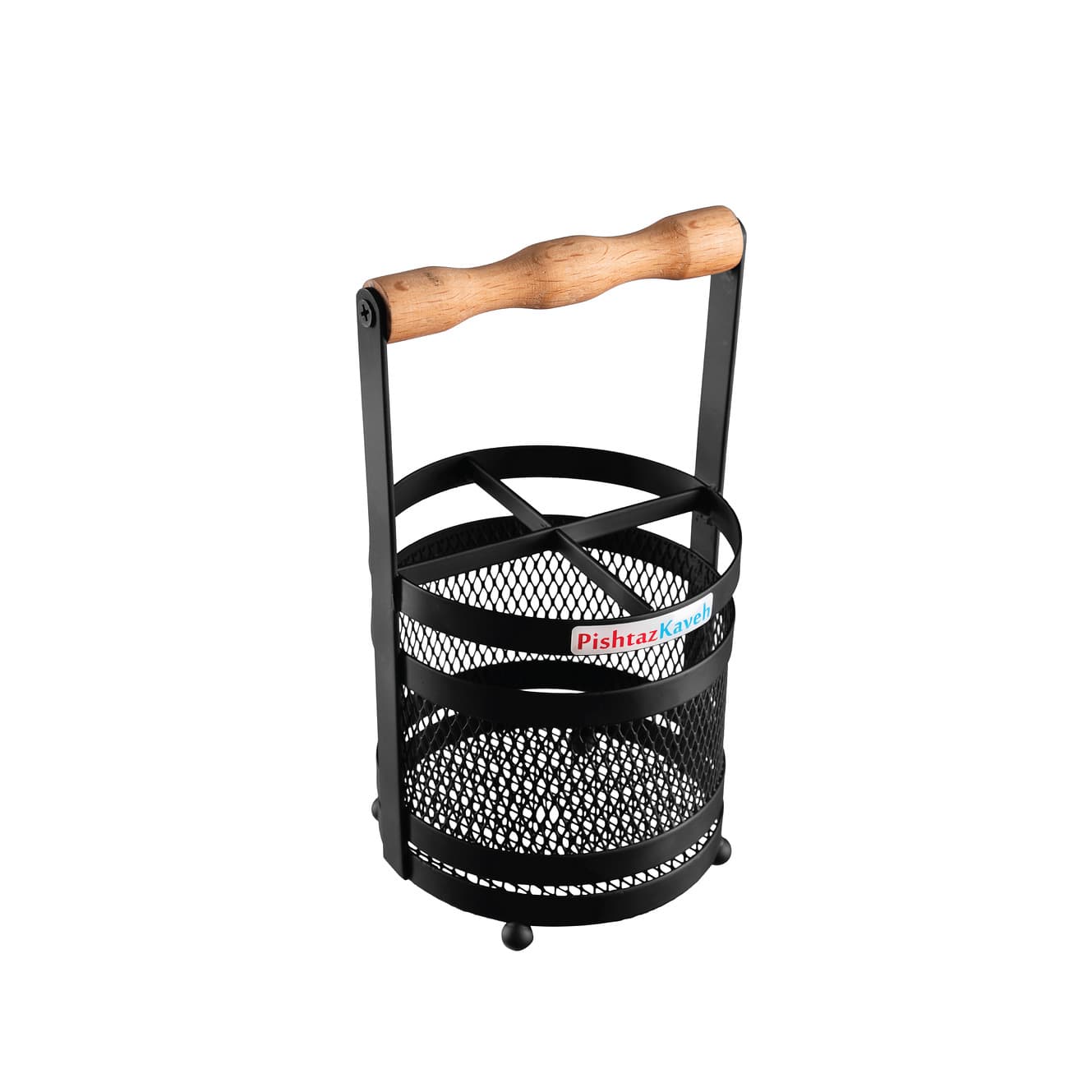 Sadaf Round Metal Cutlery Caddy